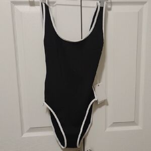 Good American Black One-Piece Swimsuit, Size Small